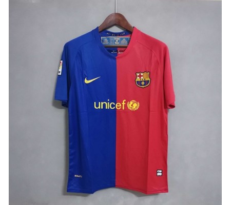 Barcelona 08/09 Home Red&Blue Soccer Jersey